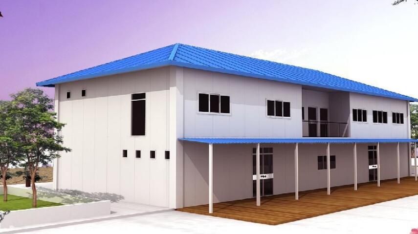 为老客户搭建青岛彩钢房宿舍